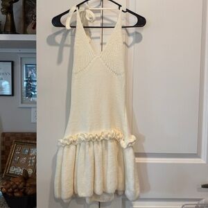 Cream Knit Dress Size Medium